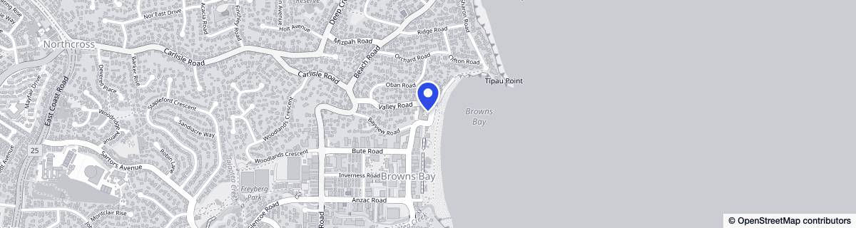 Street map around The Sands