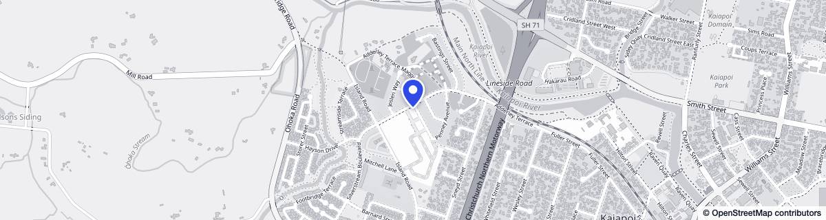 Street map around The Sterling, Kaiapoi