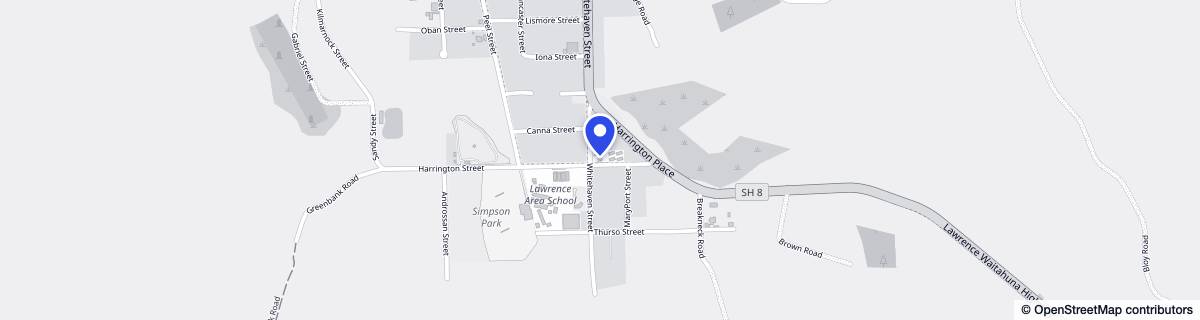 Street map around Tuapeka Community Health