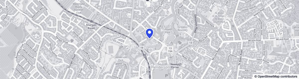 Street map around Waitākere Gardens - Metlifecare