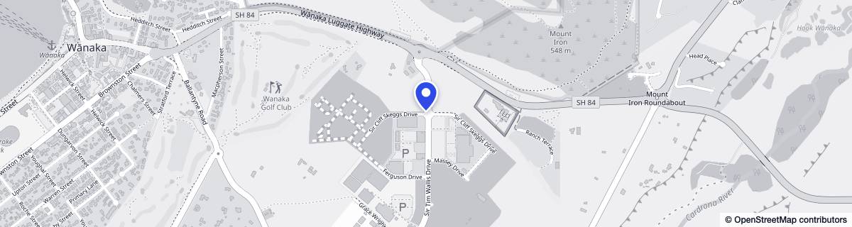 Street map around Wānaka Peaks - Metlifecare