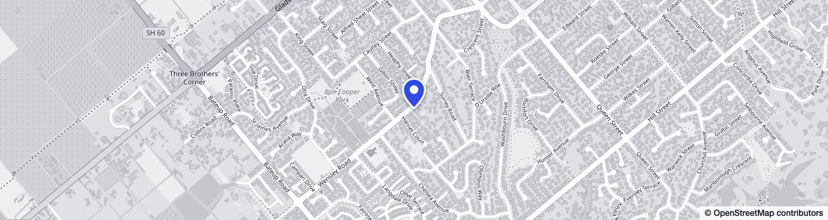 Street map around Wensley House