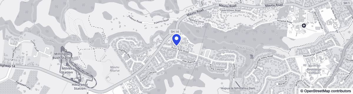 Street map around Whangārei Park Village - Metlifecare Care Home