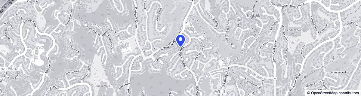 Street map around Whitby Lakes Retirement Village