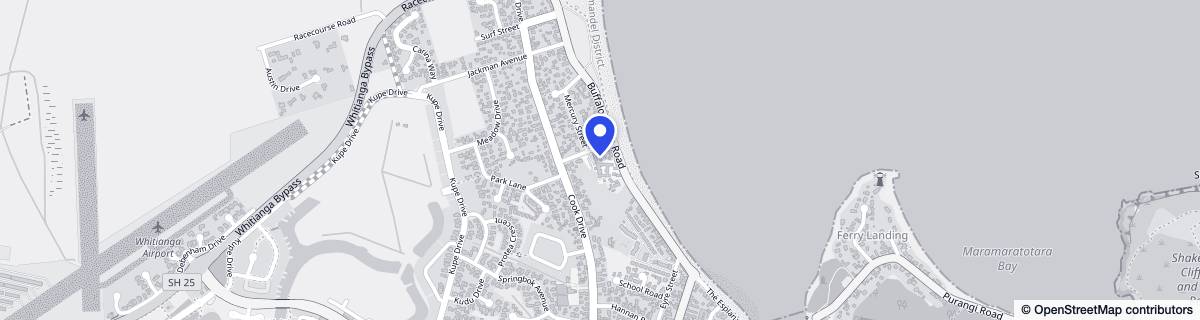Street map around Whitianga Lifecare