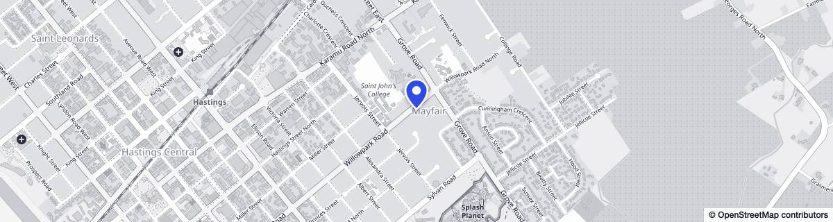 Street map around Willowpark Village
